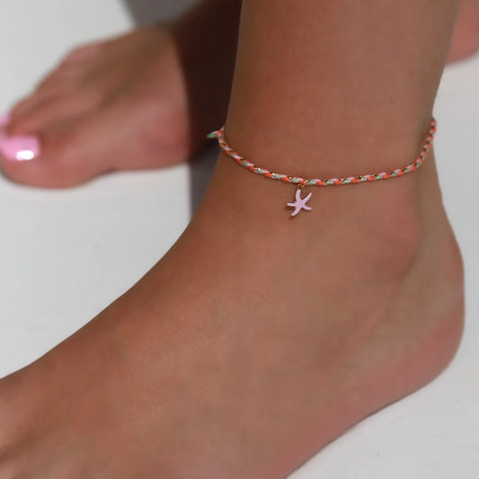 Enkelbandje beach zeester roos