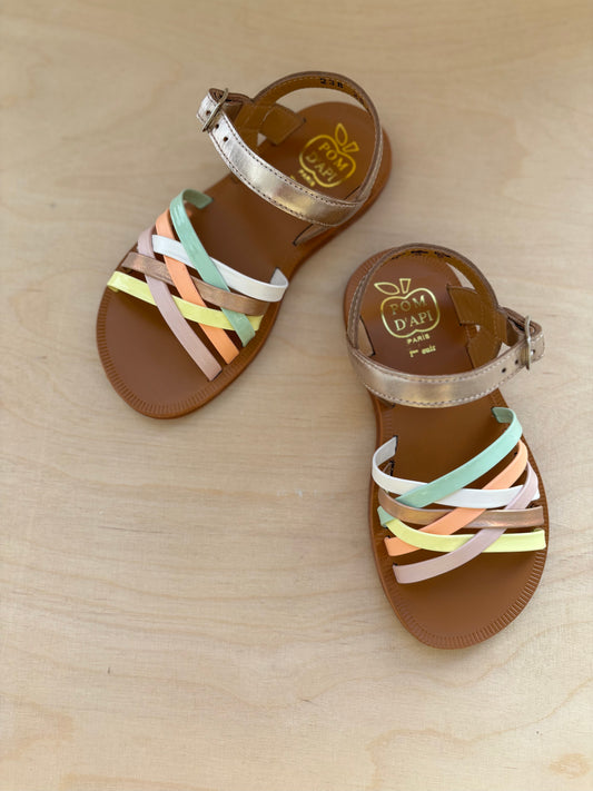 Pom d'api sandaal multi pastel