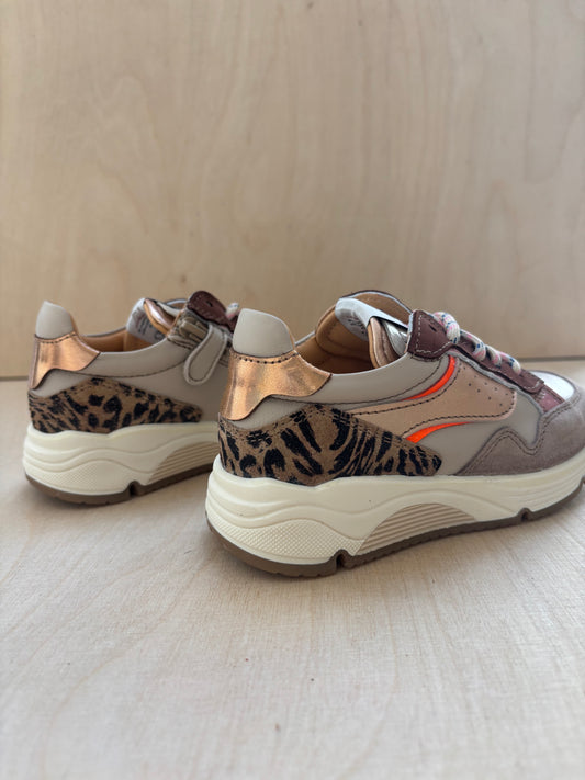 Ocra runner beige bruin leopard