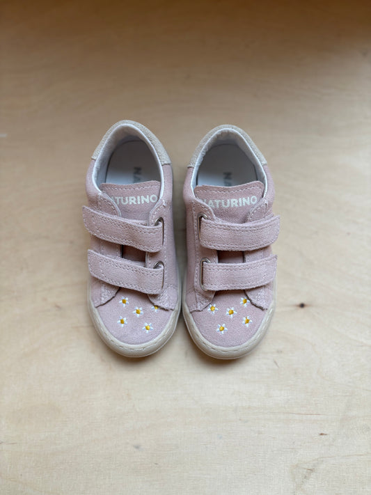 Naturino sneaker suede daisies cipria milk