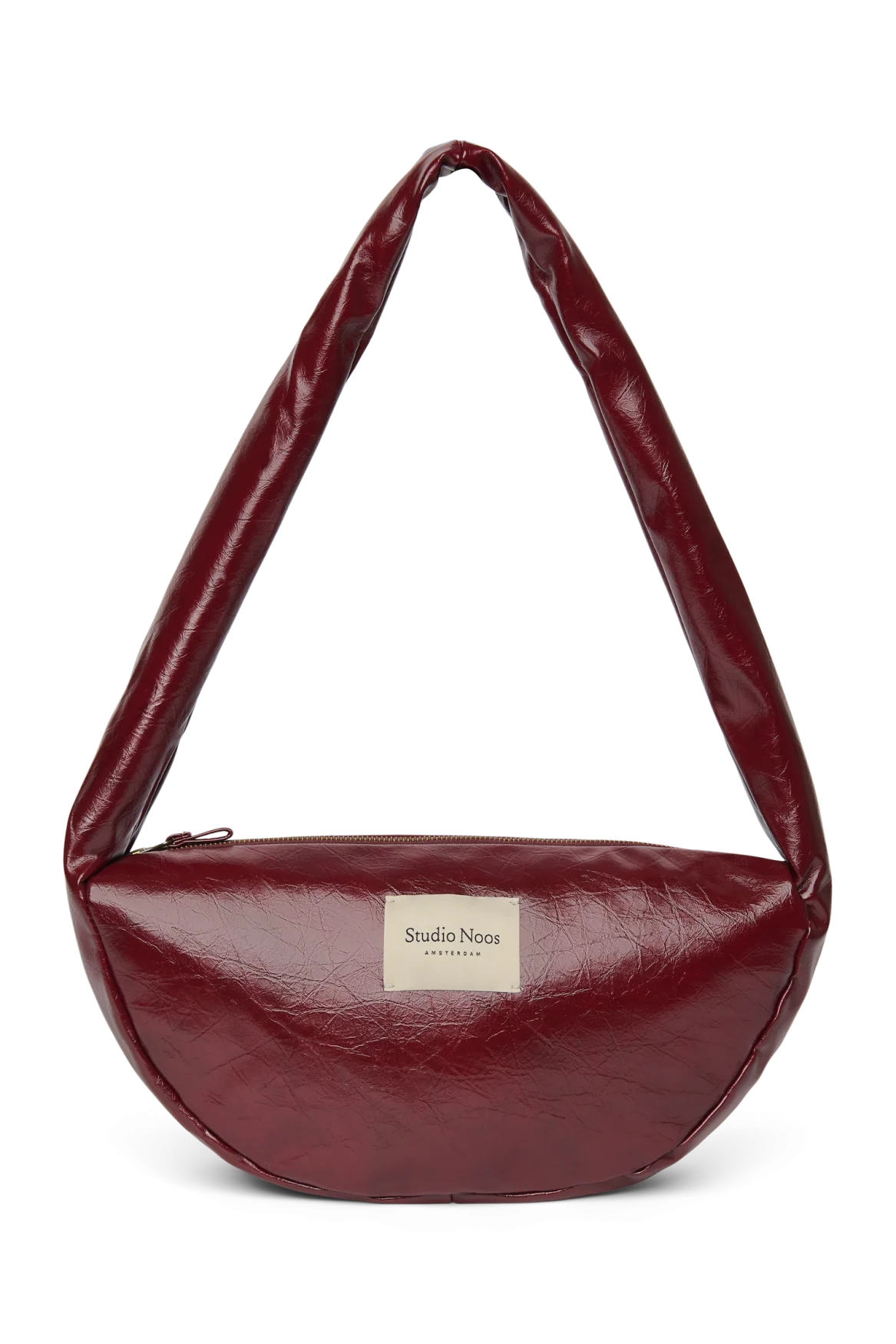 Studio noos vegan leather mini cross body bag burgundy