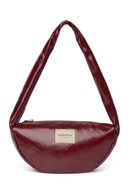 Studio noos vegan leather mini cross body bag burgundy