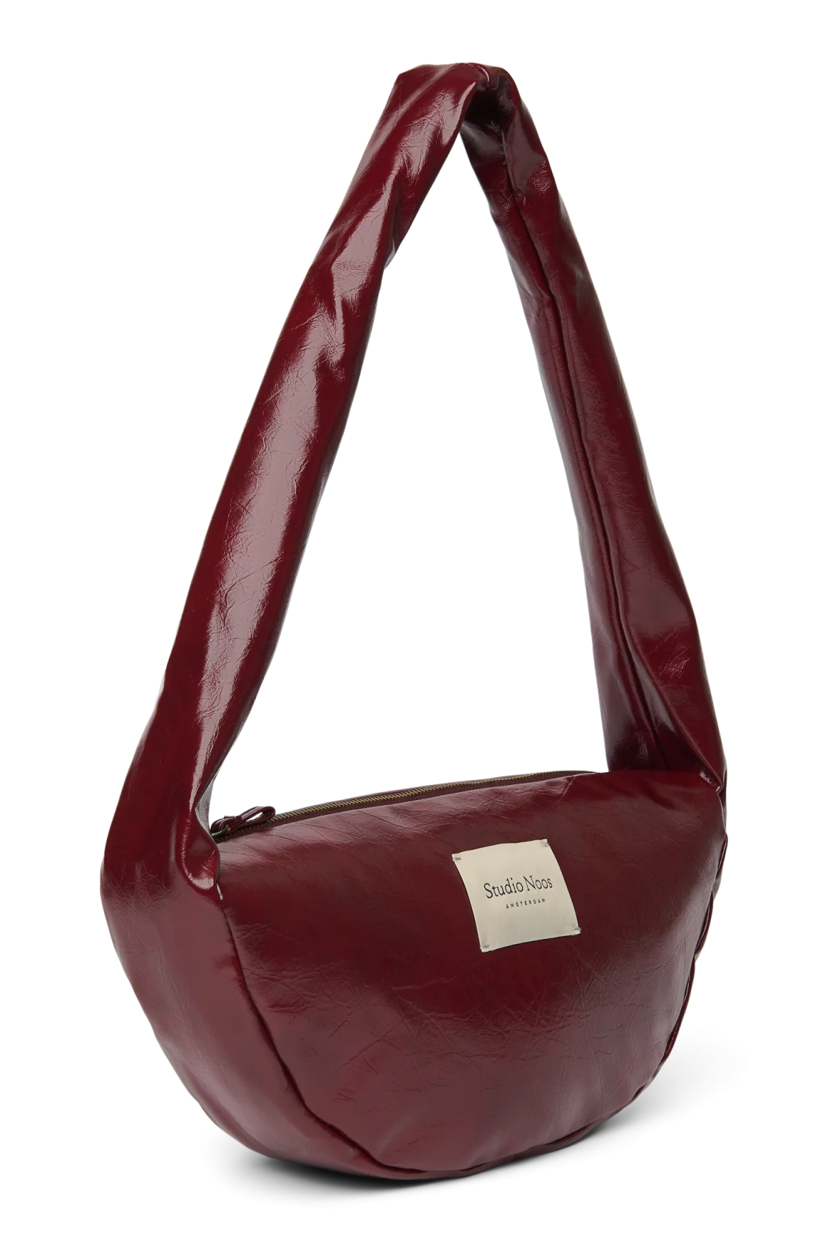 Studio noos vegan leather mini cross body bag burgundy