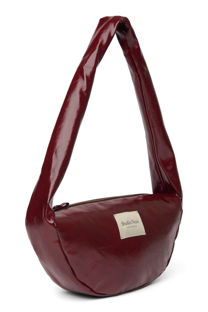 Studio noos vegan leather mini cross body bag burgundy