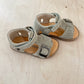stapsandaal quarzo suede woven - stone
