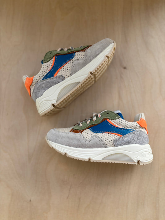 Ocra runner blauw oranje