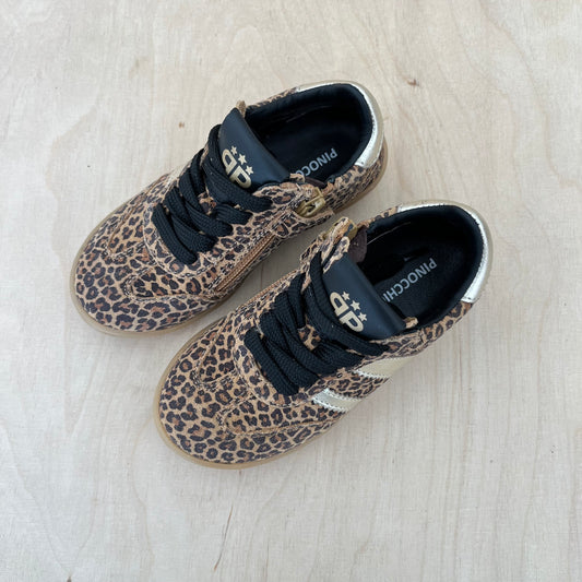 sneaker harry - leopard, gouden strepen dames