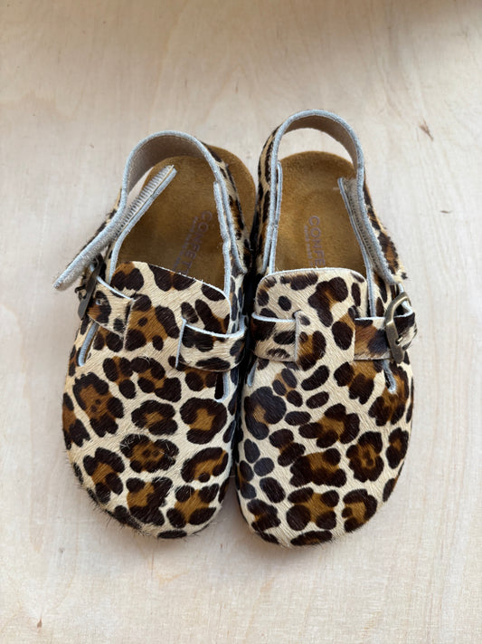 Confetti clogs leopard kids