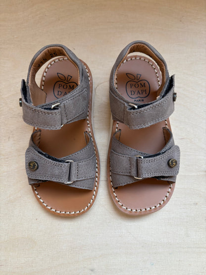 Pom d'api sandaal waf easy nubuck marron glace