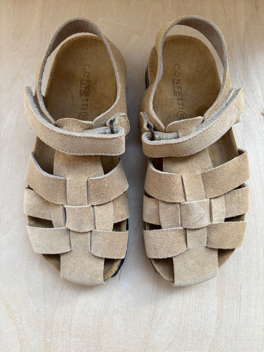 Confetti sandaal bio suede taupe