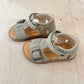 stapsandaal quarzo suede woven - stone