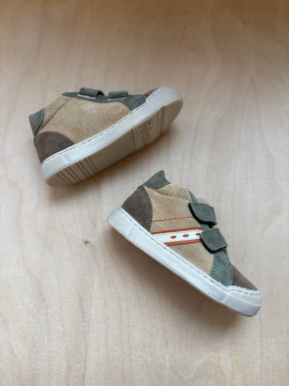 Falcotto eerste stap sneakertje sand-light brown-olive
