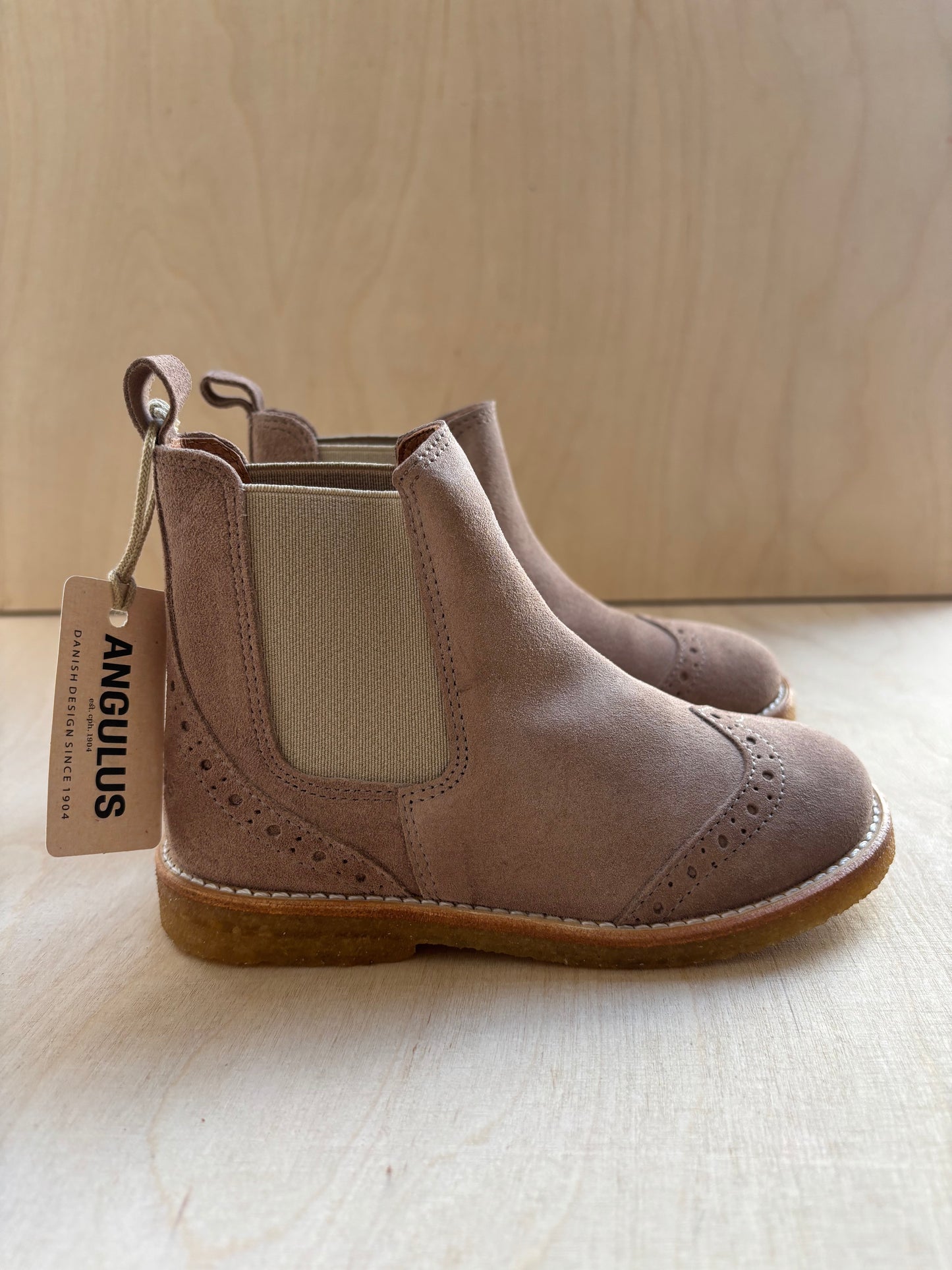 Angulus chelsea boot mauve-beige suede