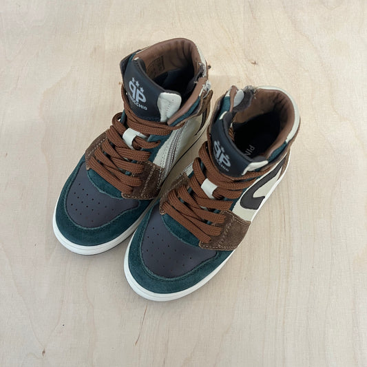 hightop sneaker - groen bruin, combi