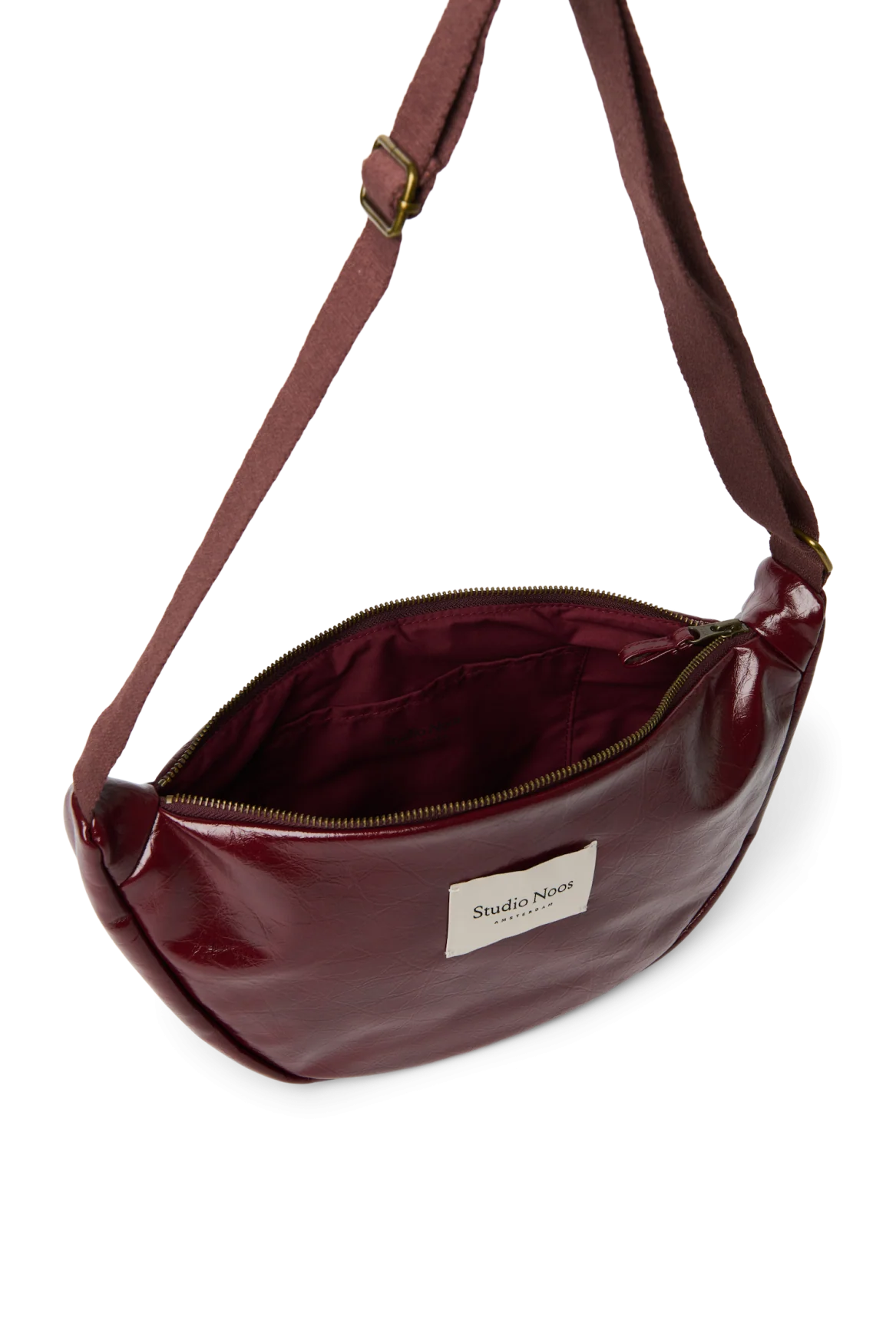 Studio noos vegan leather fanny pack burgundy