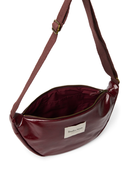 Studio noos vegan leather fanny pack burgundy