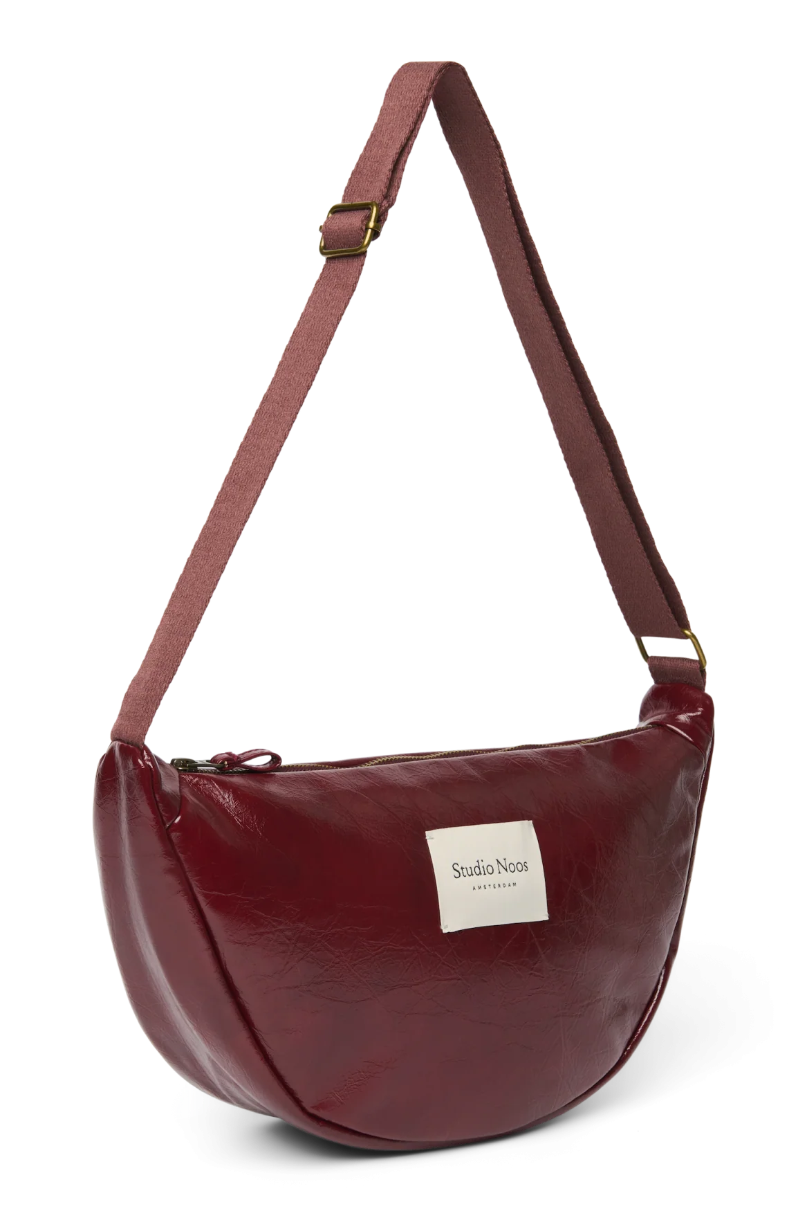 Studio noos vegan leather fanny pack burgundy