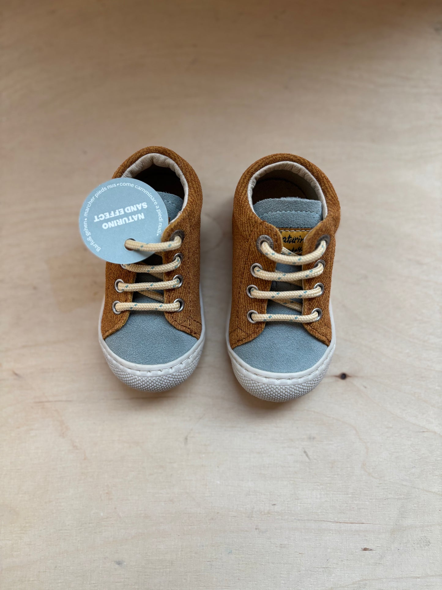 Naturino cocoon suede bruin denim