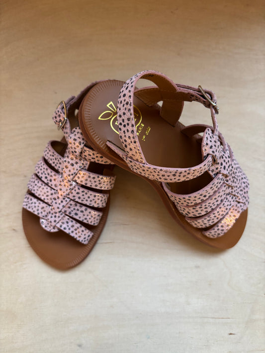 Pom d'api sandaal zilver leopard plaquette indian