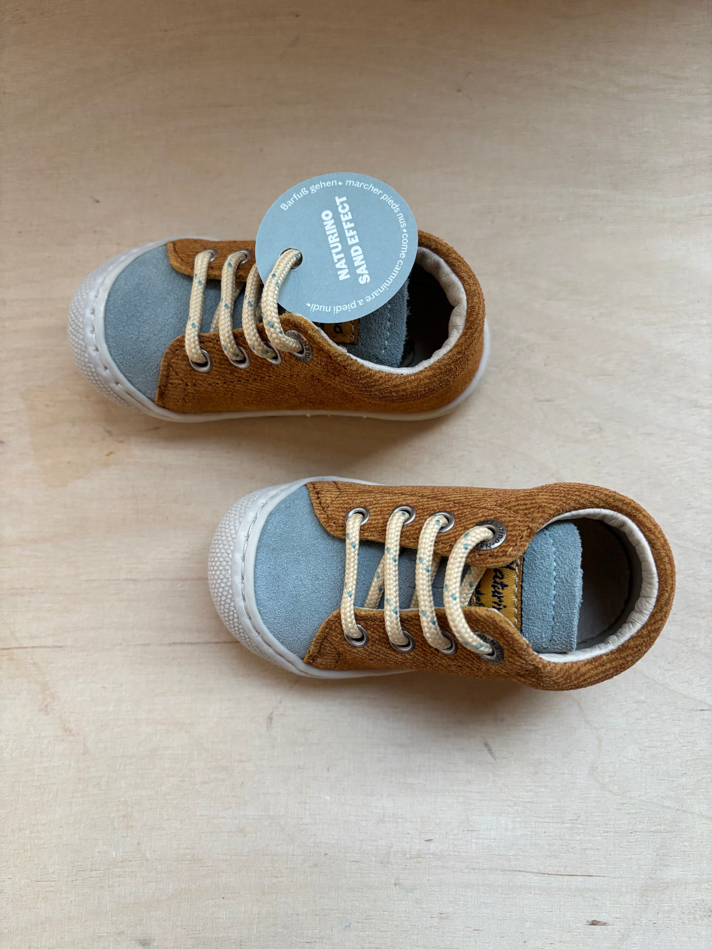 Naturino cocoon suede bruin denim