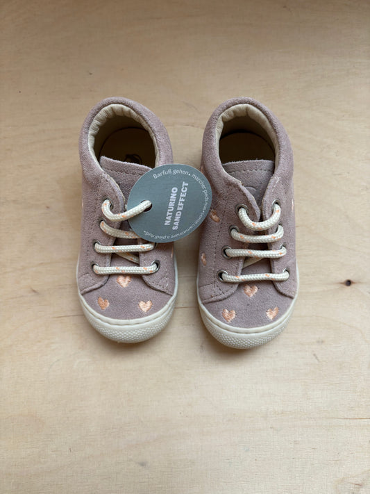 Naturino eerste stapper cocoon suede hearts cipria