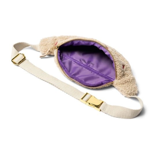 Studio Noos ecru teddy hearts mini Fanny pack