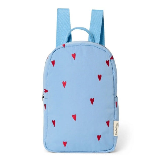 Studio Noos light blue hearts puffy mini backpack