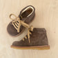 stapschoen - dark taupe suede
