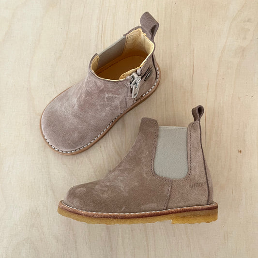 stapbottine - dusty mauve suede
