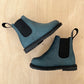 stapbottine -  gevet leder - teal - zwarte zool