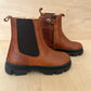 chunky boot - medium brown, zwarte zool