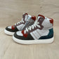 hightop sneaker - orange, blue, olive