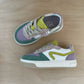 sneaker - streep - groen, geel, paars