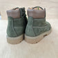 veterboot - groen, gele veters