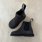 stapbottine - gevet leder - bruin - zwarte zool