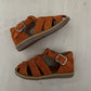stapsandaal - poppy daddy velours - quadri orange