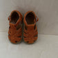 stapsandaal - poppy daddy velours - quadri orange