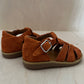 stapsandaal - poppy daddy velours - quadri orange