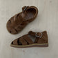 stapsandaal - poppy daddy velours - brown