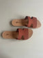 sophie slipper - nubuck terracota