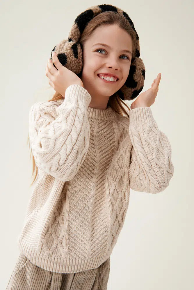 Albero pile earwarmers mega leo - oat mix