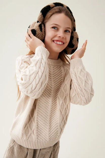 Albero pile earwarmers mega leo - oat mix
