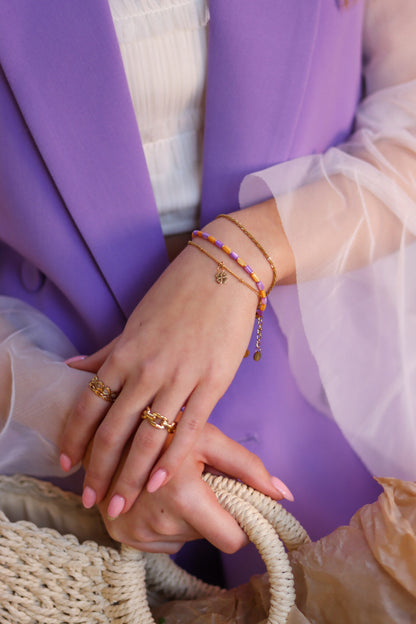 Lucky clover bracelet gold