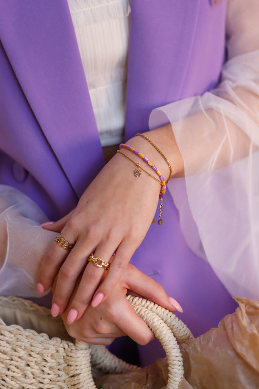 Lucky clover bracelet gold