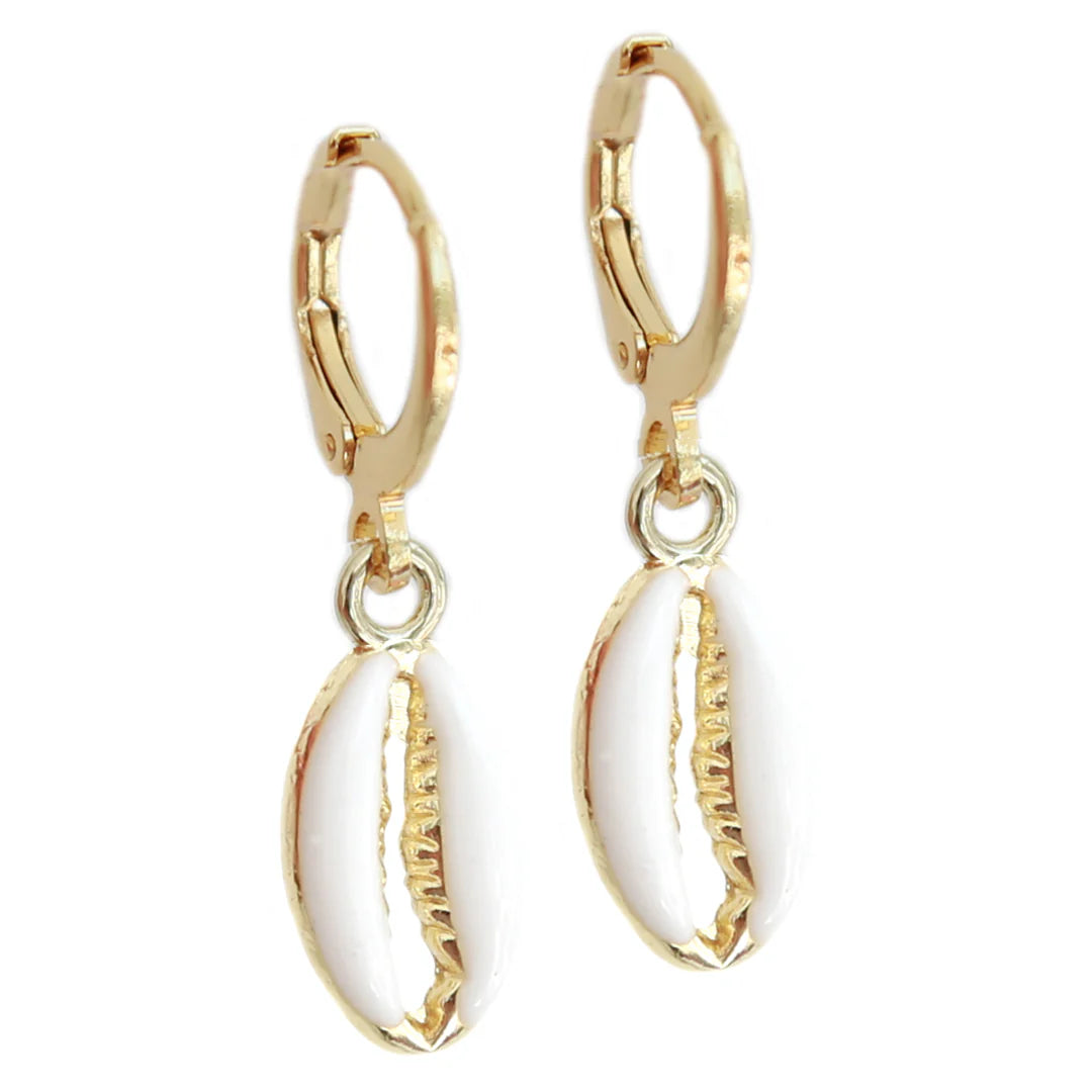 Oorbellen shell white