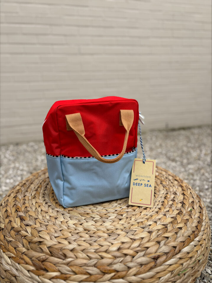 Sticky lemon backpack small colourblocking red blue