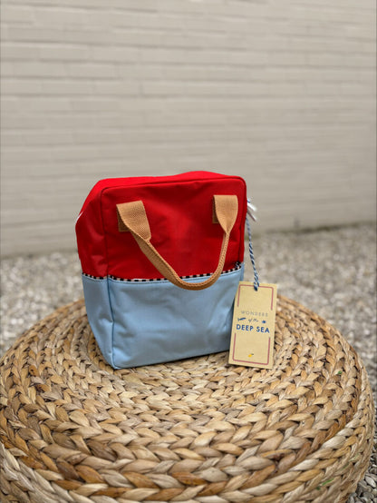 Sticky lemon backpack small colourblocking red blue