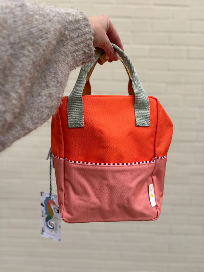 Sticky lemon backpack small colourblocking orange pink