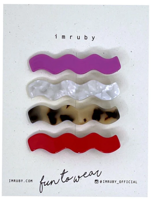 IMRUBY - WAVES pack - paars wit leo rood