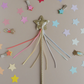 rainbow glitter star wand - toverstok